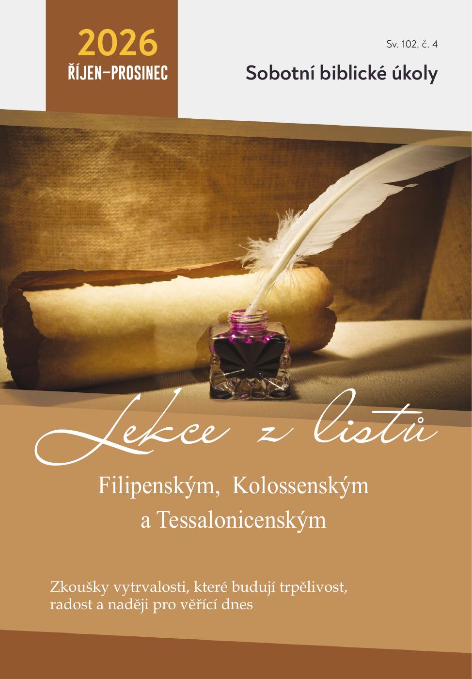Obálka sobotních biblických úkolů pro 4. čtvrtletí 2026